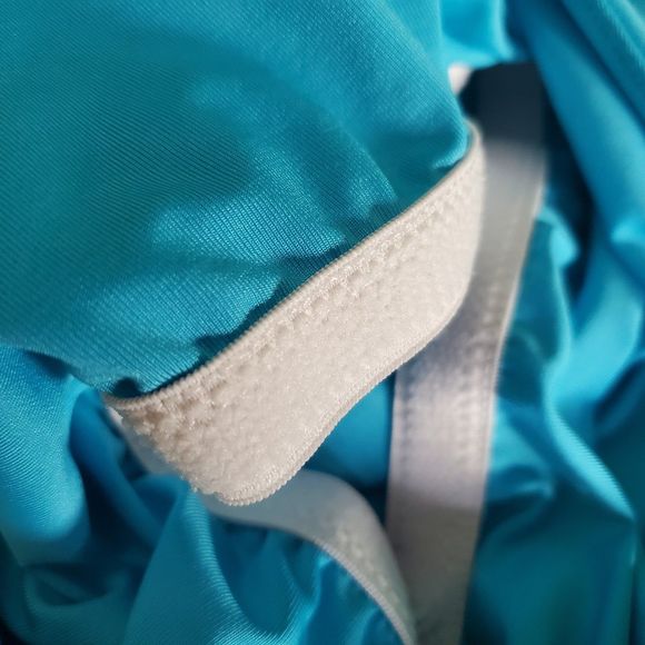 Lucky in Love Blue Racerback Active Tank Top Bra Top sz S - Picture 5 of 6